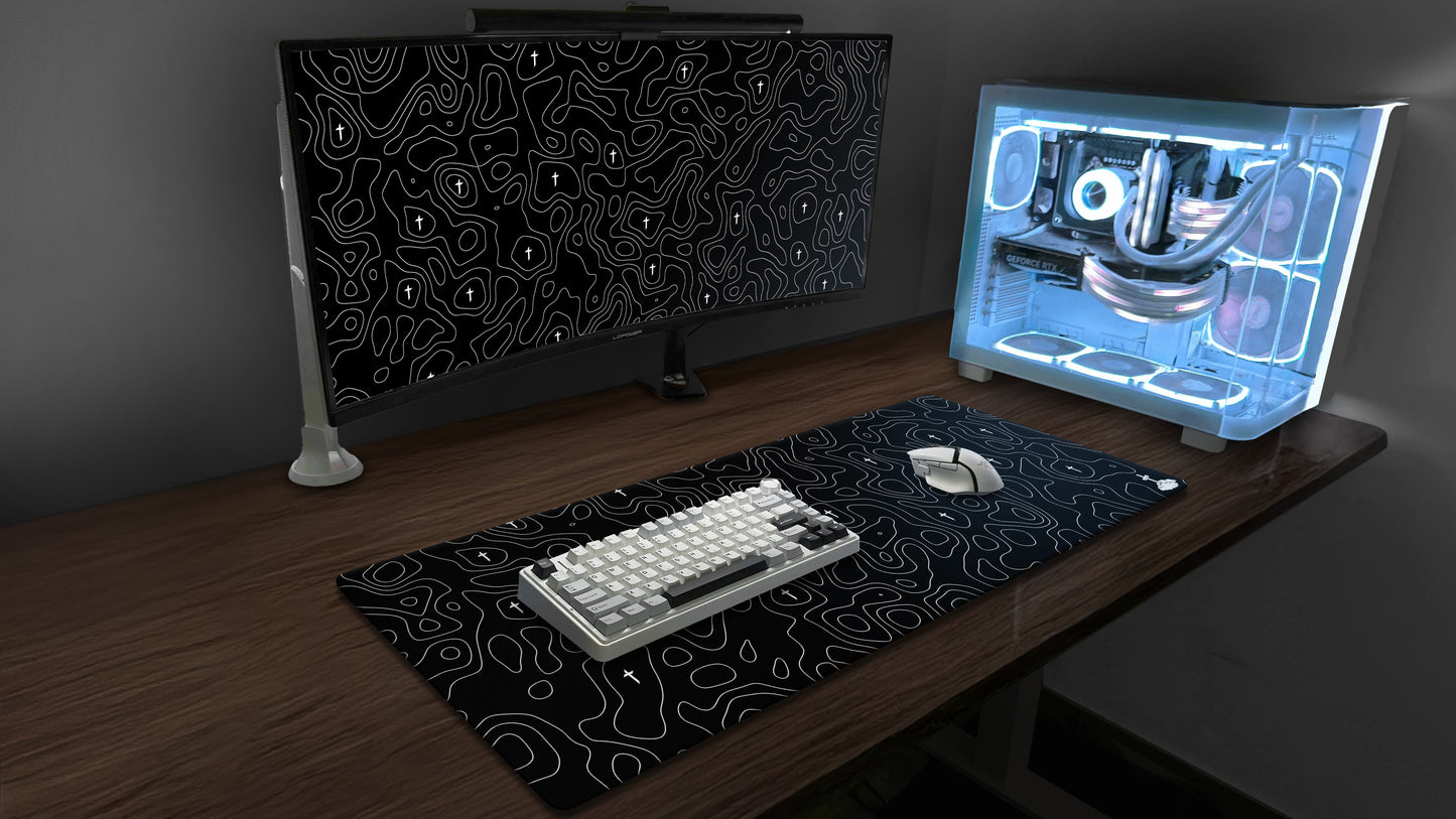 Topo Black Mousepad