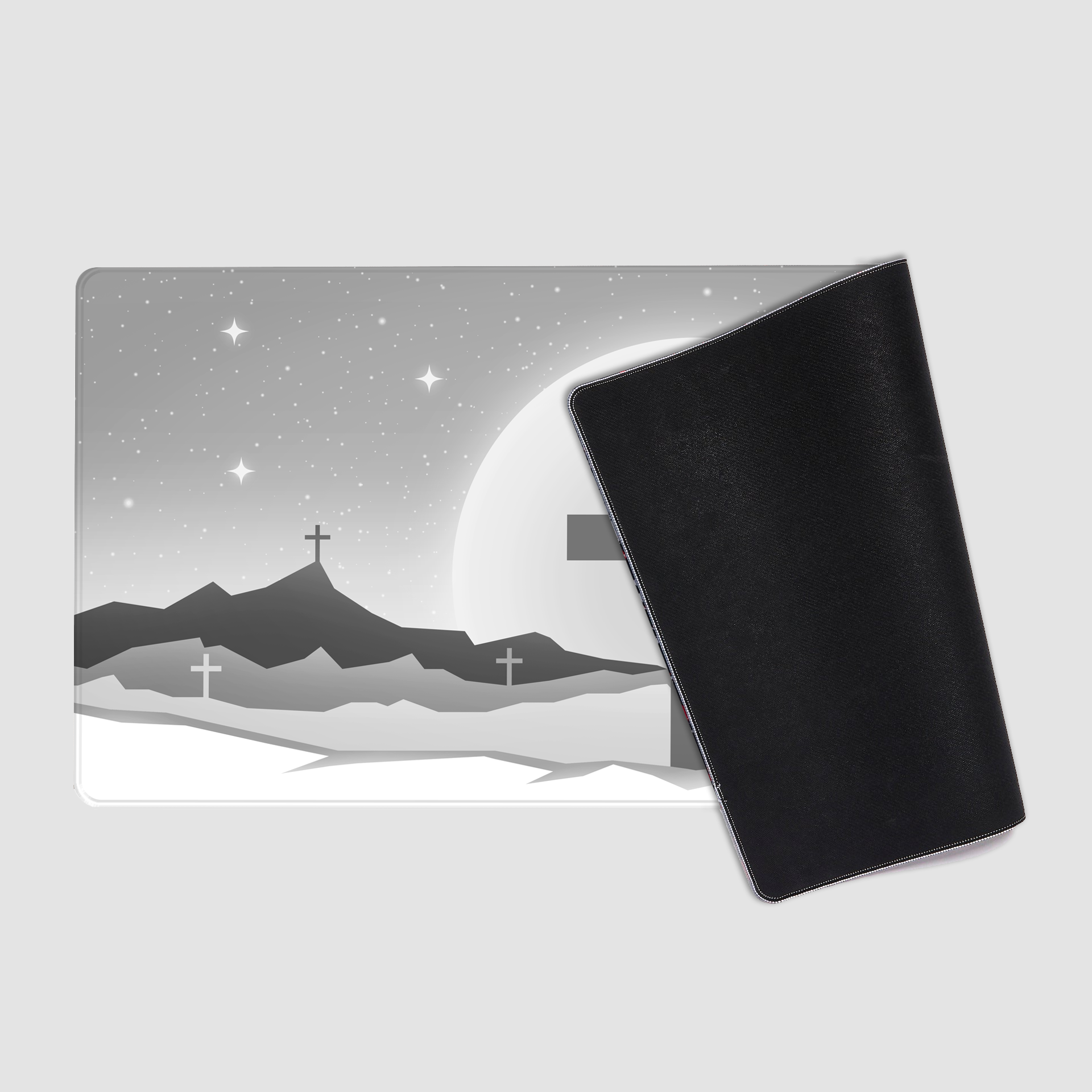 Cross White Mousepad