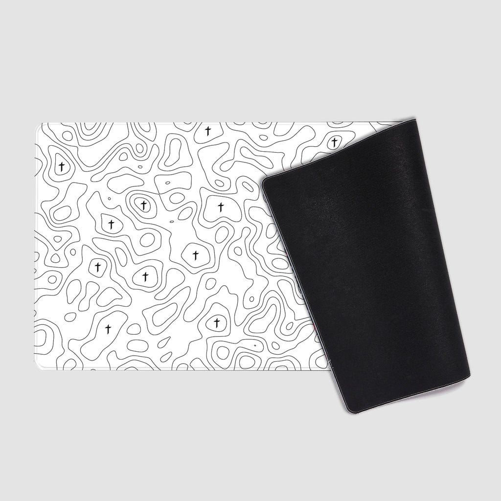 White Topo Mousepad