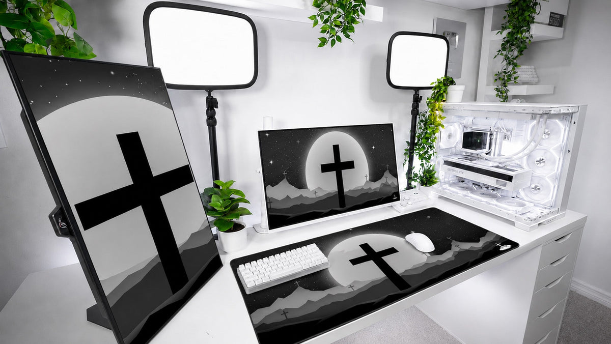 Cross Black Mousepad - Elevate Culture