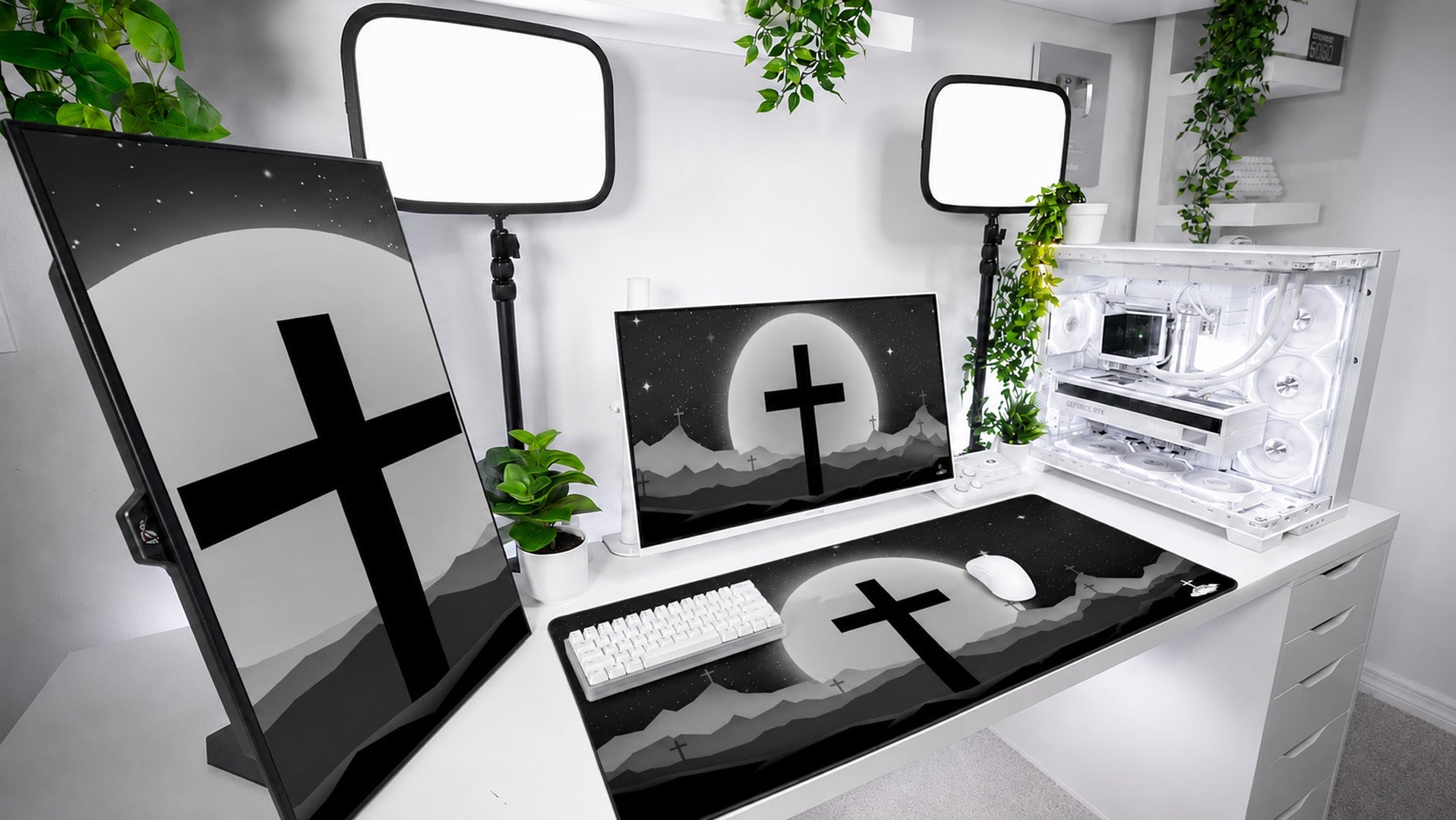 Cross Black Mousepad - Elevate Culture