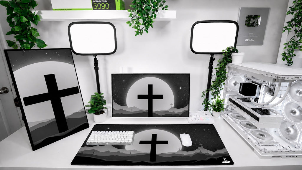 Cross Black Mousepad - Elevate Culture