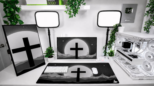 Cross Black Mousepad - Elevate Culture