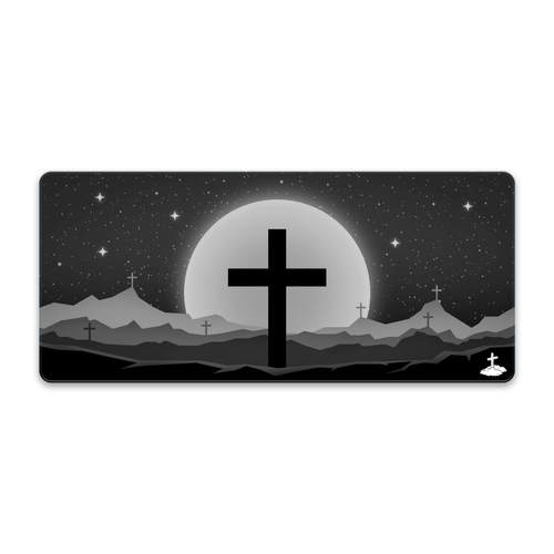 Cross Black Mousepad - Elevate Culture