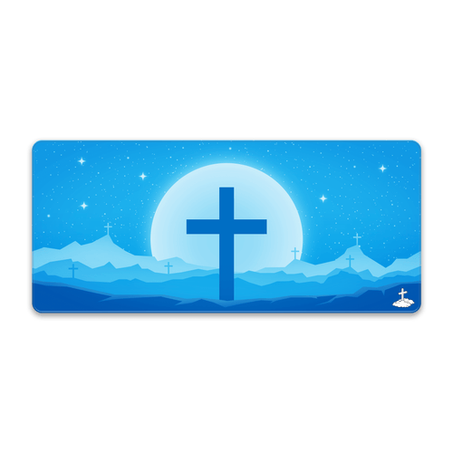 Cross Blue Mousepad - Elevate Culture