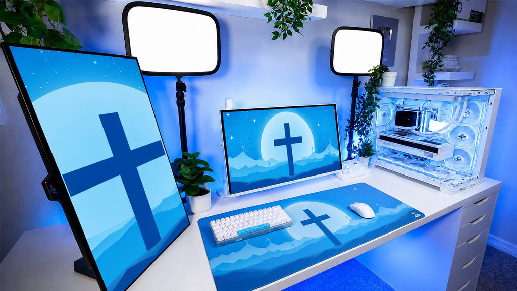 Cross Blue Mousepad - Elevate Culture