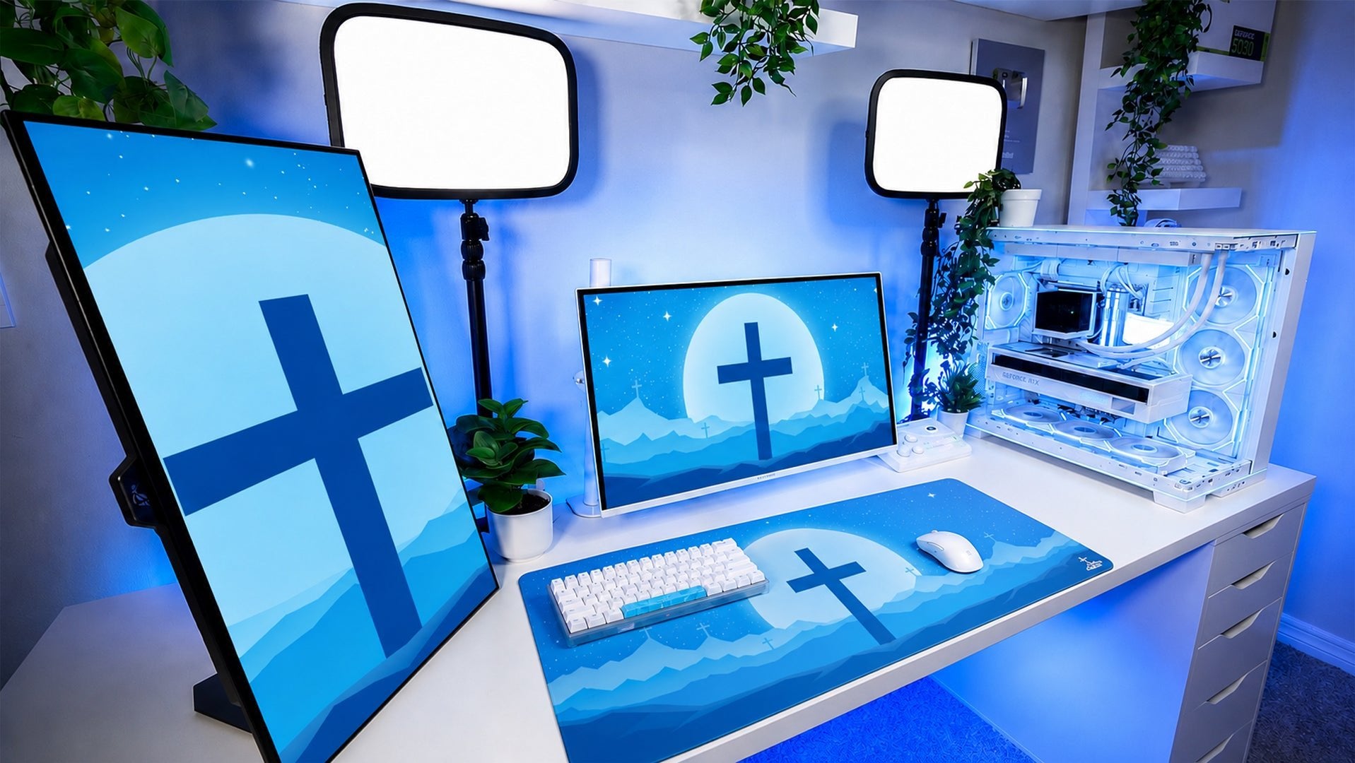 Cross Blue Mousepad - Elevate Culture