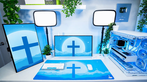 Cross Blue Mousepad - Elevate Culture