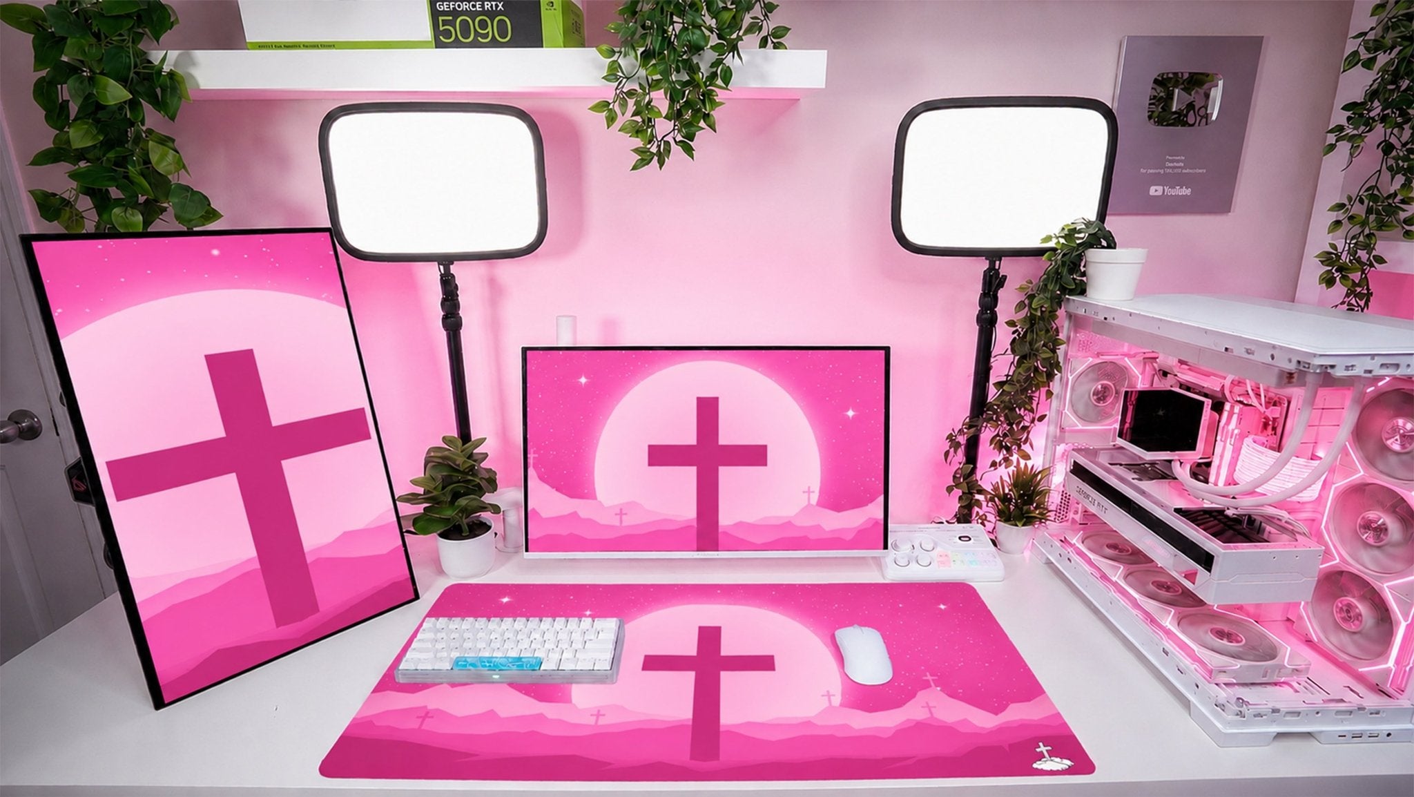 Cross Pink Mousepad - Elevate Culture