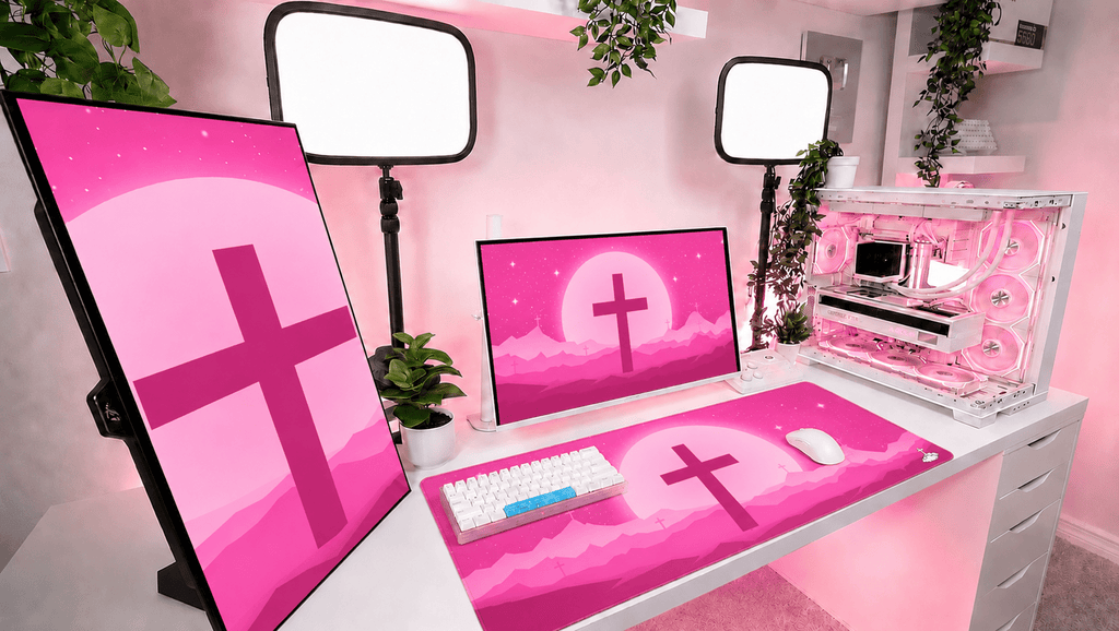 Cross Pink Mousepad - Elevate Culture