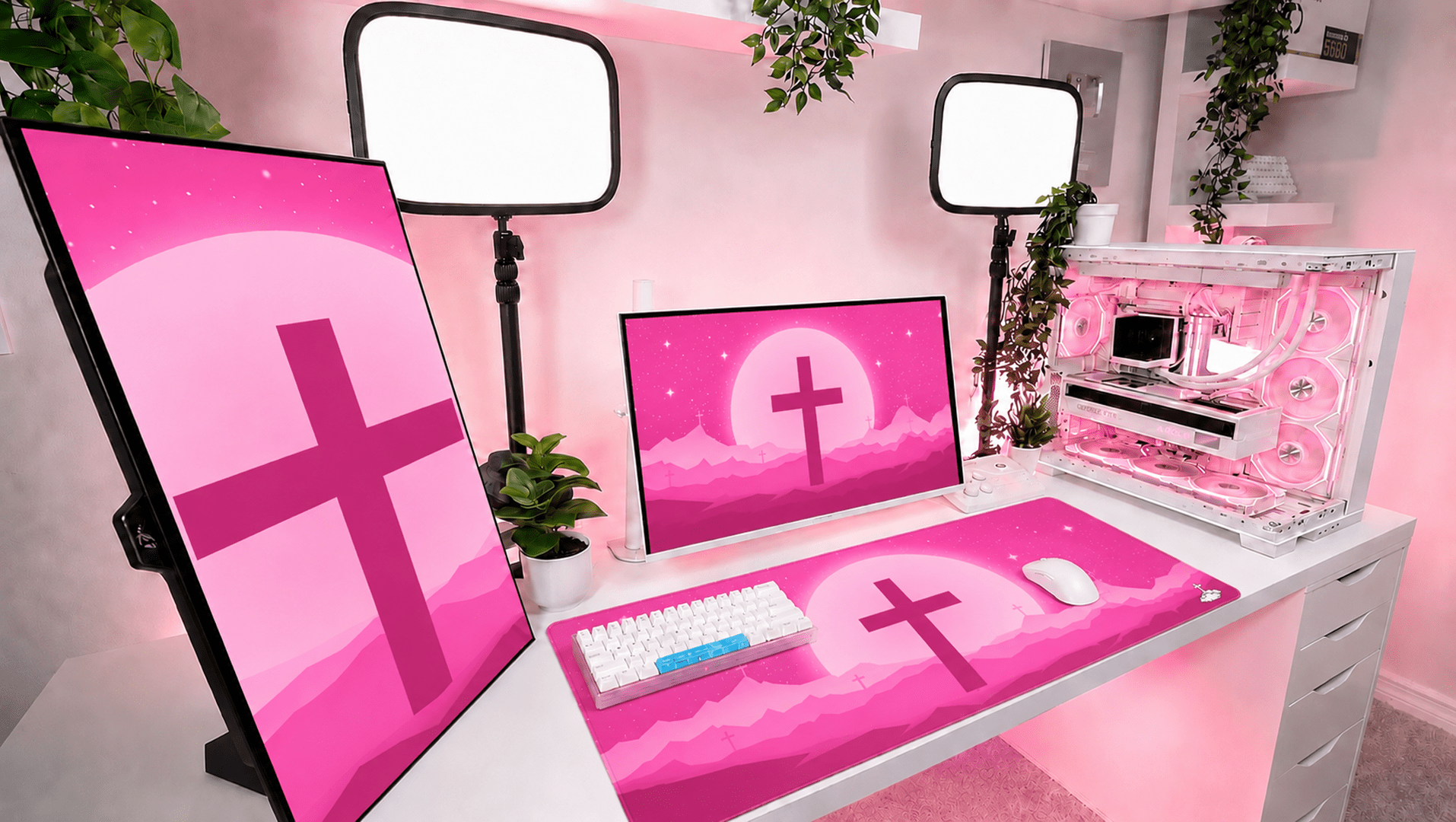 Cross Pink Mousepad - Elevate Culture