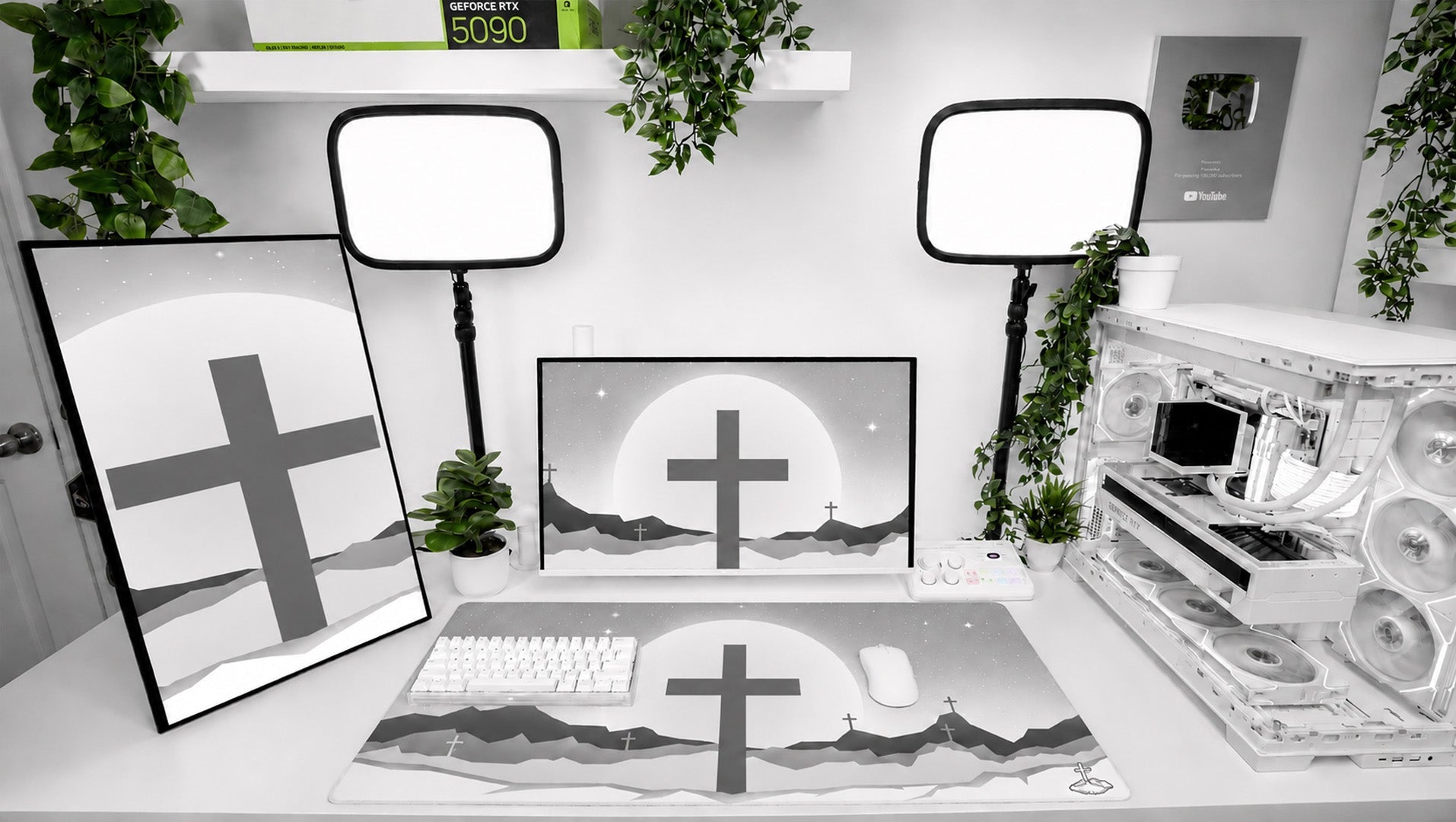 Cross White Mousepad - Elevate Culture