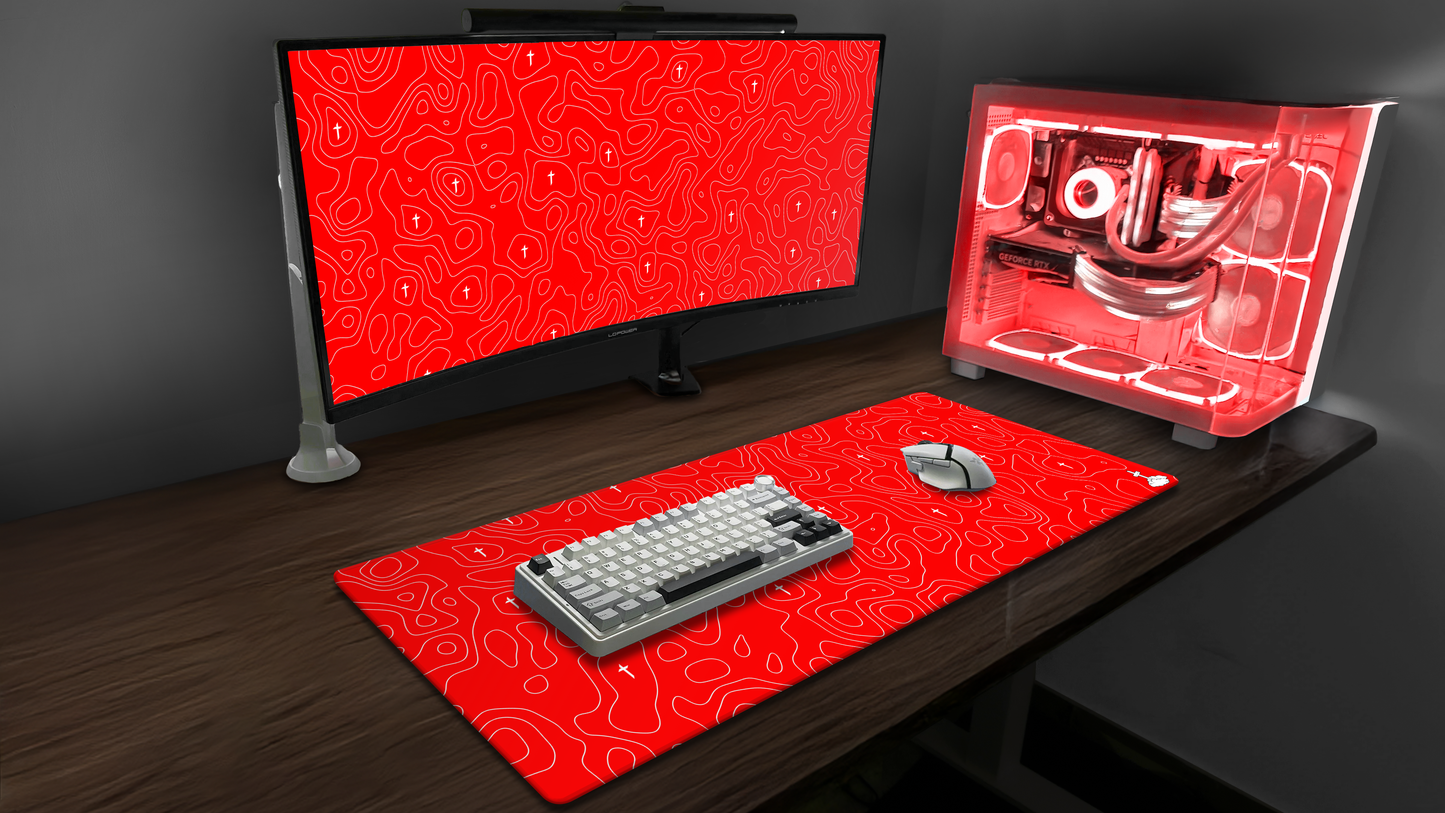 Topo Red Mousepad