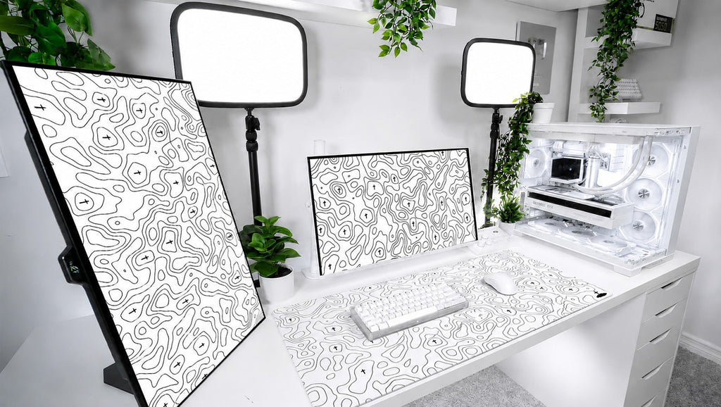 White Topo Mousepad - Elevate Culture
