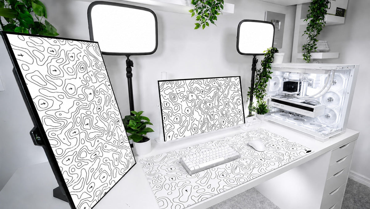 White Topo Mousepad - Elevate Culture
