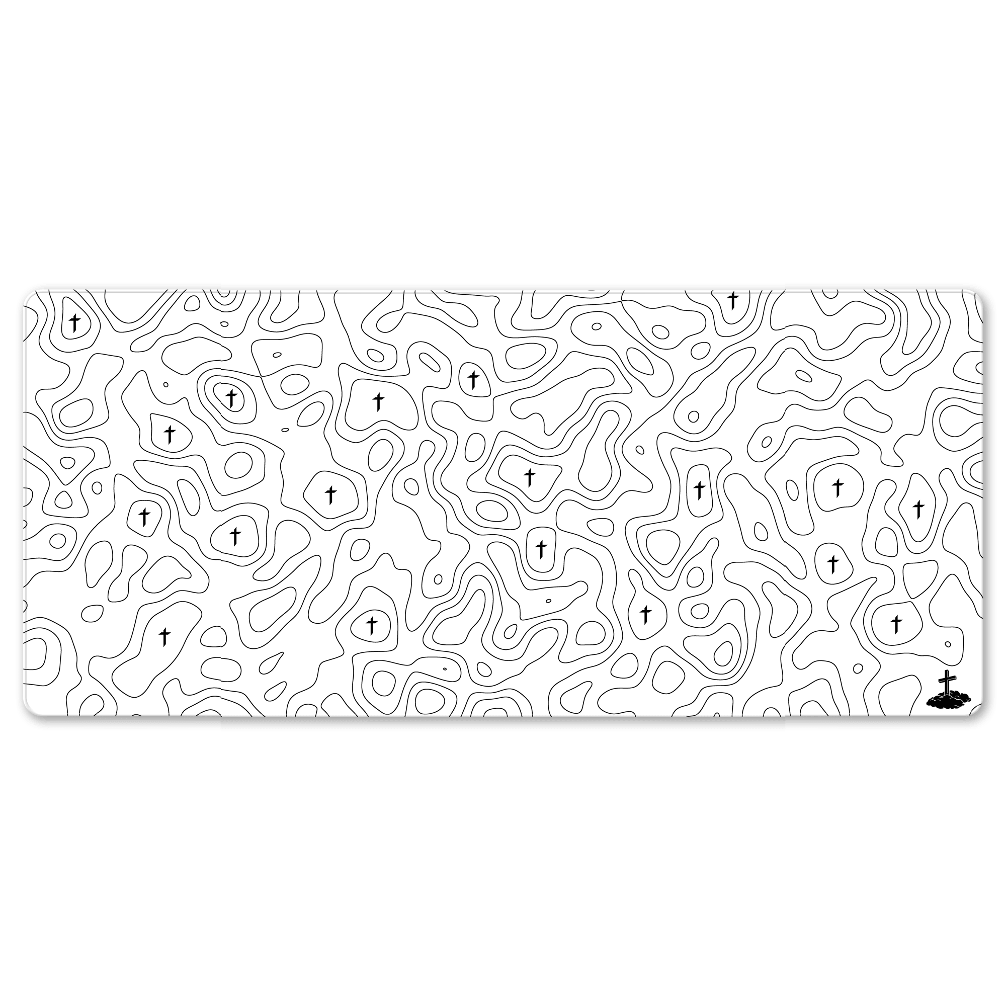 White Topo Mousepad - Elevate Culture
