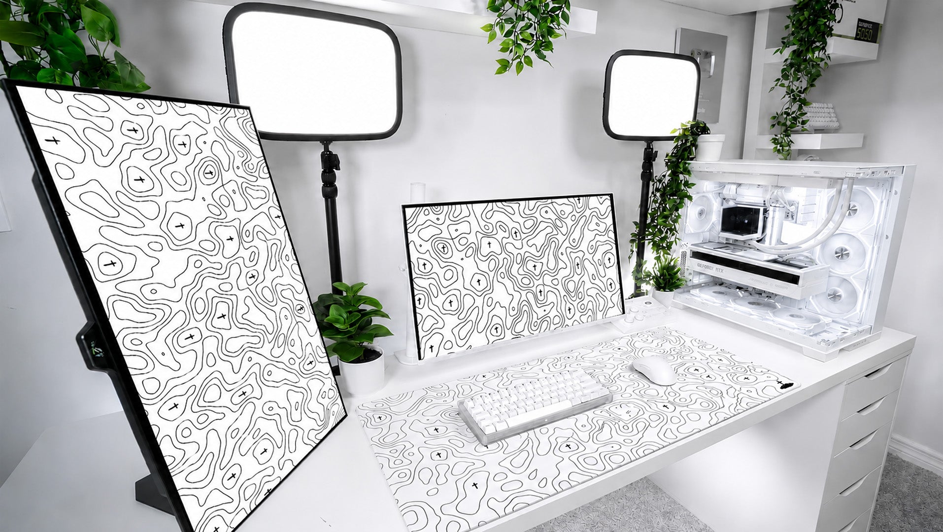 White Topo Mousepad – Elevate Culture