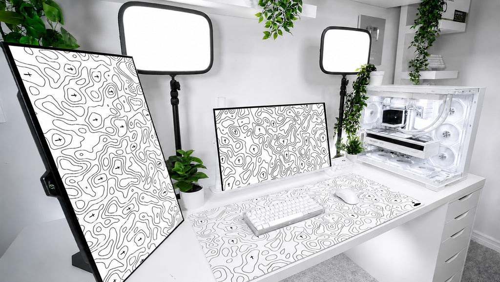 White Topo Mousepad