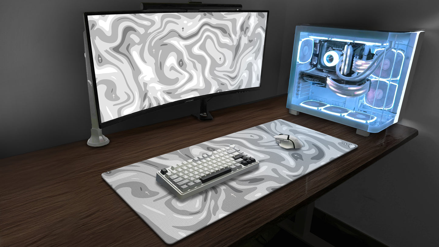 Liquid White Mousepad